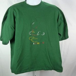 Mickey Mouse T-Shirt Green Size XL